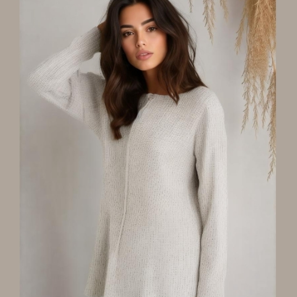Rebecca king mock neck stretch waffle knit long sleeve dress. Womens large EUC